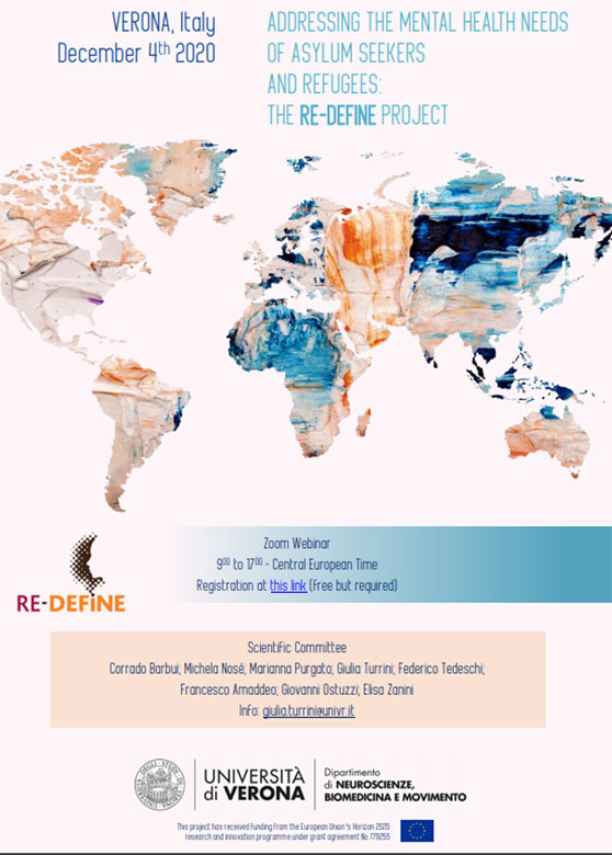 Invitation to attend the international meeting: “Addressing the Mental Health Needs of Asylum Seekers: The RE-DEFINE Project”